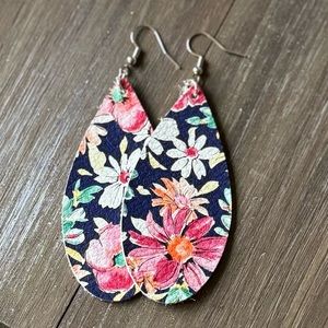 Genuine lightweight leather nickel-free earrings. Hand-crafted!